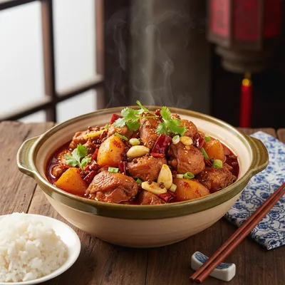 Chongqing Roast Chicken — Braised Chicken in Spicy Pot
