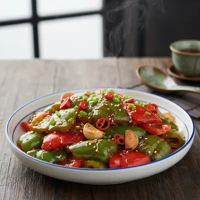 Vinegar-Glazed Peppers — Northern Wok-Charred Classic