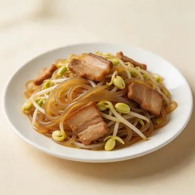 Dou Ya Fen Tiao Rou — Bean Sprouts with Glass Noodles & Pork