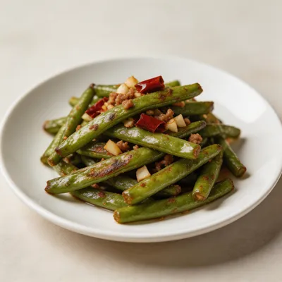Dry-Fried Green Beans — Sichuan Blistered Green Beans