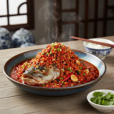 Steamed Fish Head with Chopped Chili