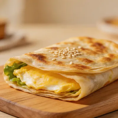 Ji Dan Guan Bing — Egg-Filled Pancake