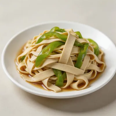 Jian Jiao Gan Doufu — Green Pepper with Dry Tofu Sheets