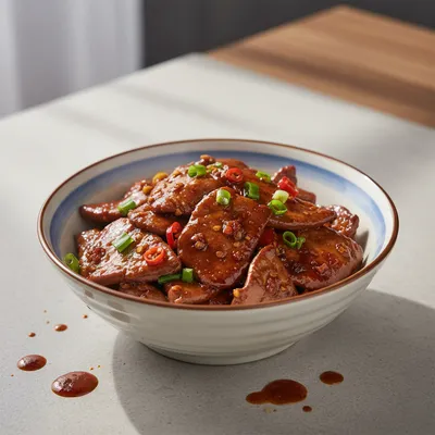Stir-fried Pork Liver in Bean Paste