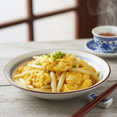 Yellow Chive and Egg Stir-fry — Delicate Spring Gold