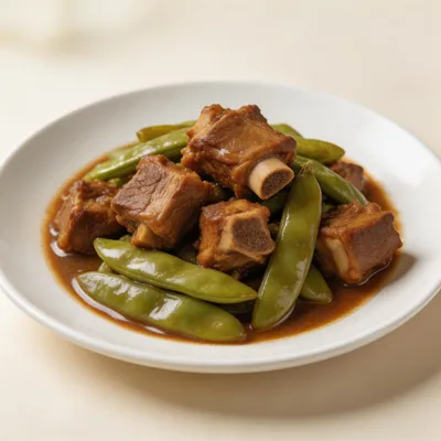 Braised Ribs with Green Beans
