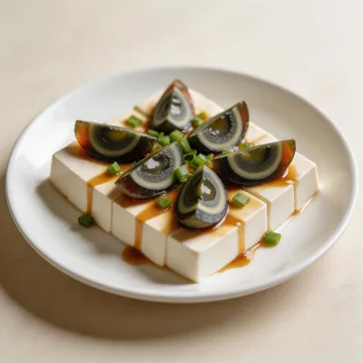 Pi Dan Ban Doufu — Century Egg with Silken Tofu