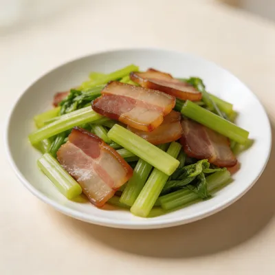 Qin Cai Chao La Rou — Celery with Cured Pork
