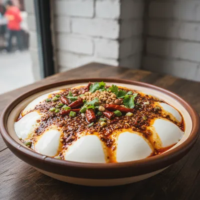 Spicy Tofu Pudding — Numbing-Spicy Tofu Flower