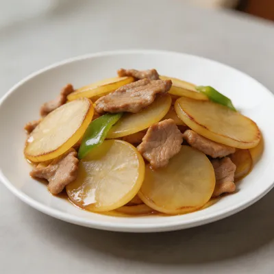 Tu Dou Pian Chao Rou — Stir-Fried Potato Slices with Pork