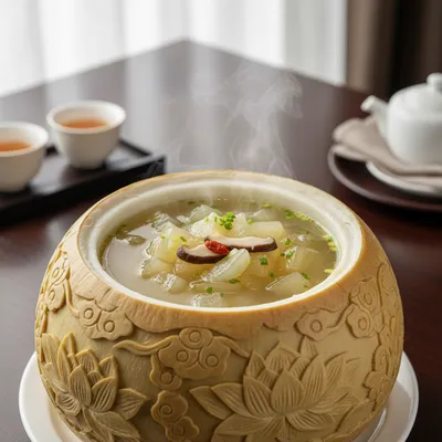 Winter Melon Soup — Carved Gourd Elegance